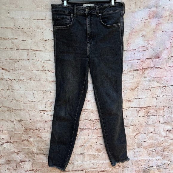 We The Free Pants - We The Free Black Skinny Jeans Size Thirty Raw Edge Hem